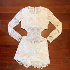 White Lace Romper